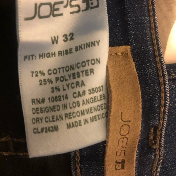Joe’s Jeans W32 High Rise Skinny 28” inseam - Picture 3 of 5